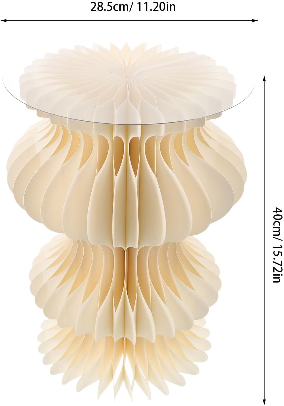 Amosfun Foldable Food Display Riser Stand for Buffet Table with Elegant Roman Cylinder Design, Portable and Space Saving Cake and Dessert Pedestal for Wedding and Christmas Party