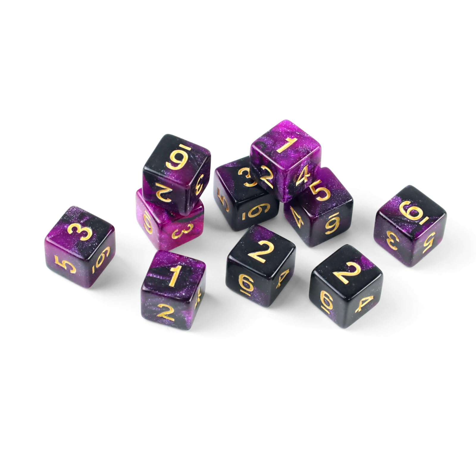 QUTHZZHY D6 Dice Set, Polyhedral Dice, 10 DND Dice Game Dice