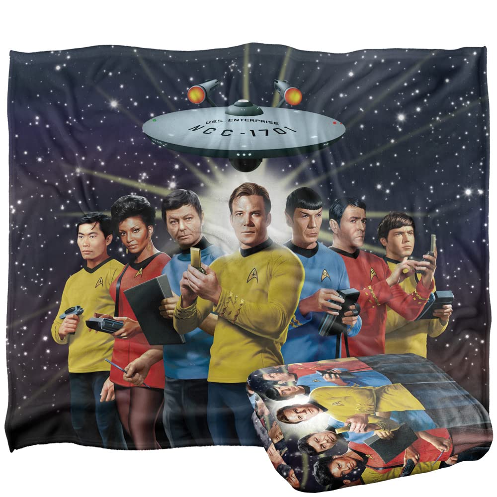 Star Trek Original Crew Silky Touch Super Soft Throw Blanket 152 X 127 Cm
