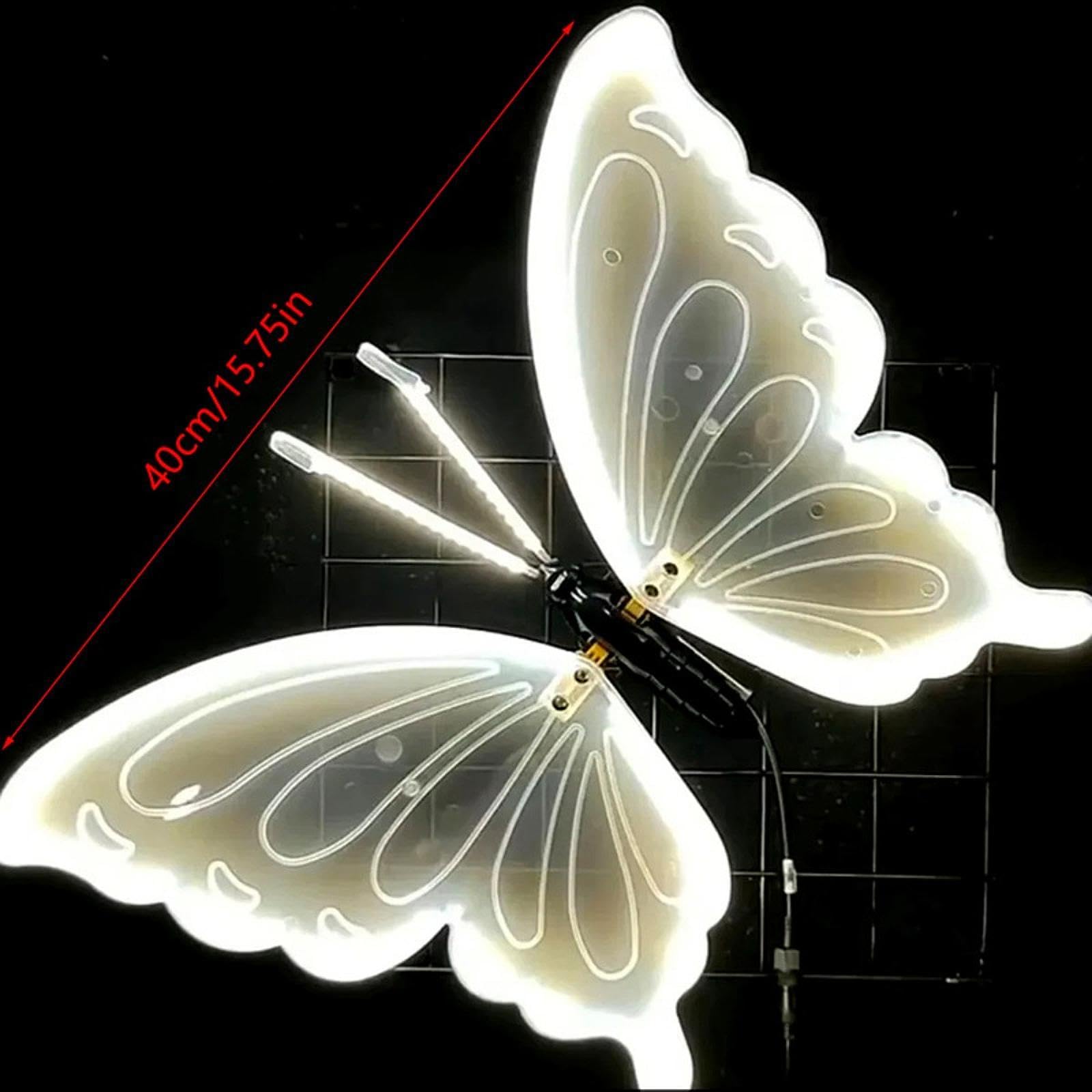 Luce a Farfalla per Esterni, Lampada da Giardino da 12 V, Statua da Giardino, Scultura di Animali per Giardinaggio Domestico, Giardino, Prato,