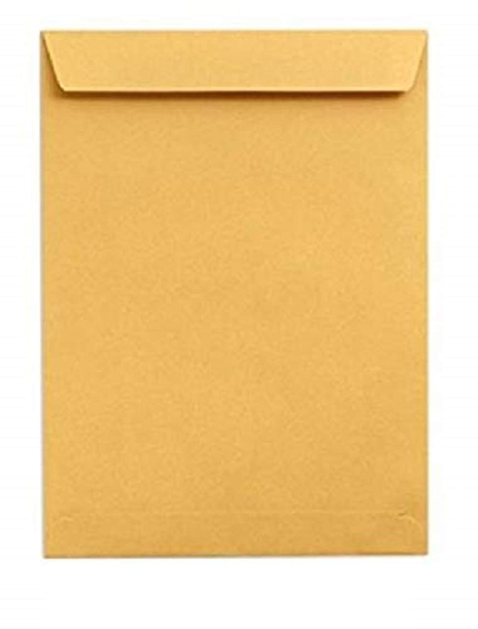 Laminated Yellow Paper A4 Size Envelope Ideal For Home Office Secure Mailing | Poly Laminated inside | 10 x 12 inch (25)