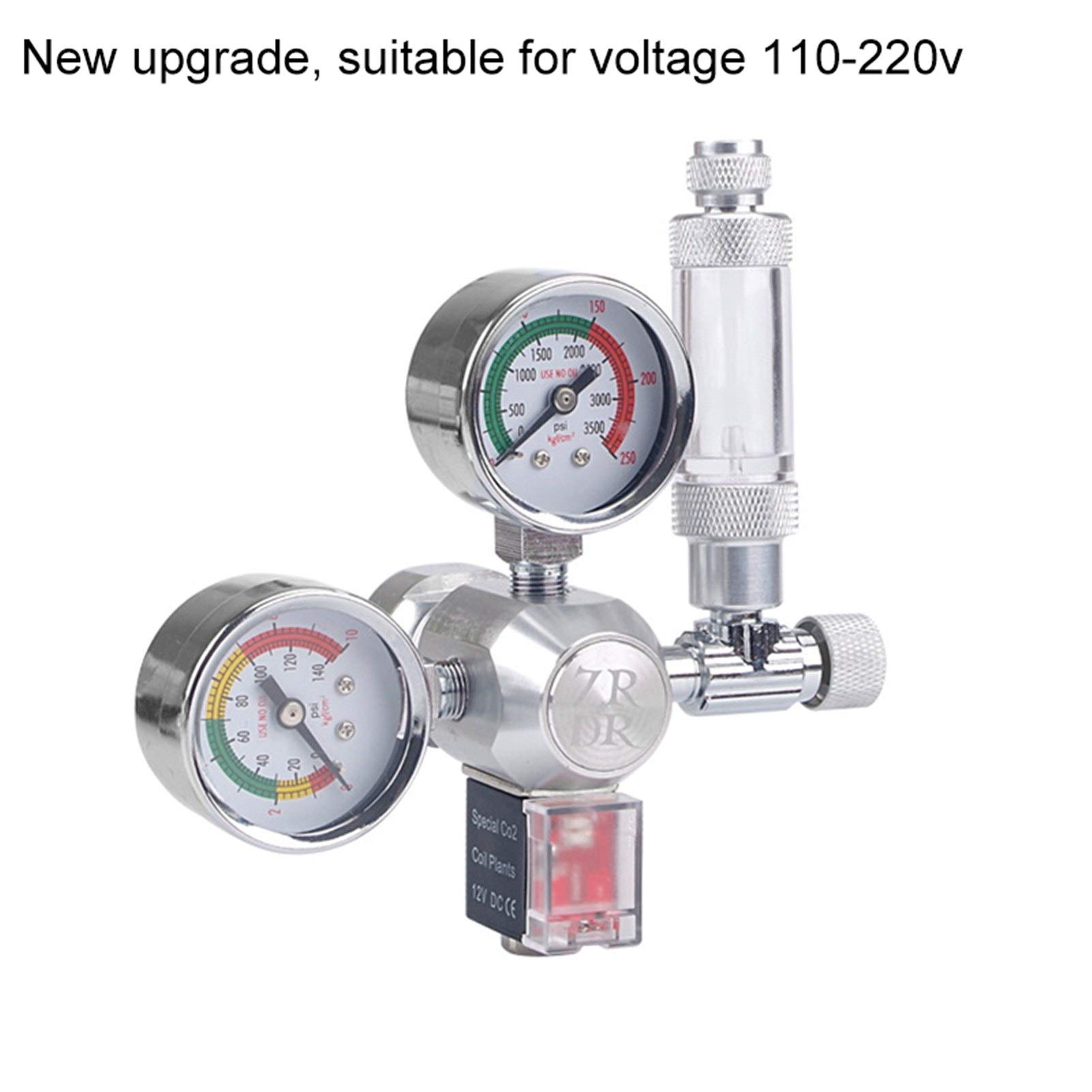 Chauffe-mains Aquarium CO2 Régulateur magnétiques Electrovanne CO2 réservoir de poissons Réduction de la pression du système de contrôle Valve DIY CO2 Kit 220 V 110 V (Size : C)