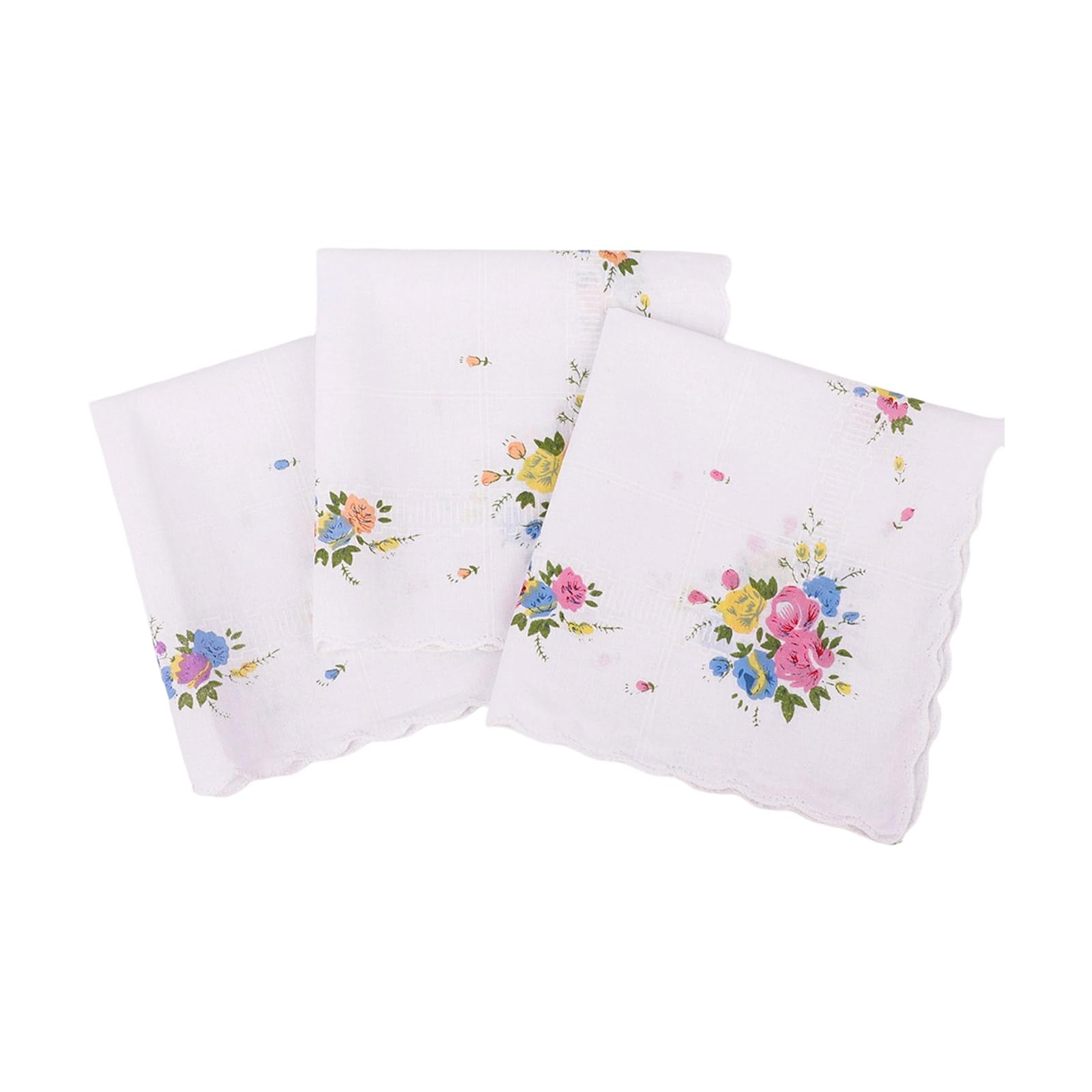 Fentency 12 Piece Set Premium Combed Cotton Handkerchiefs Delicate Lace Edging for Weddings Special Occasion