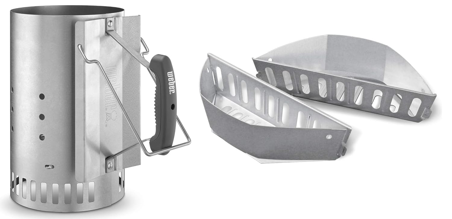 er Metal Chimney Starter Large Rapidfire (1.5 Kg, Black) & er