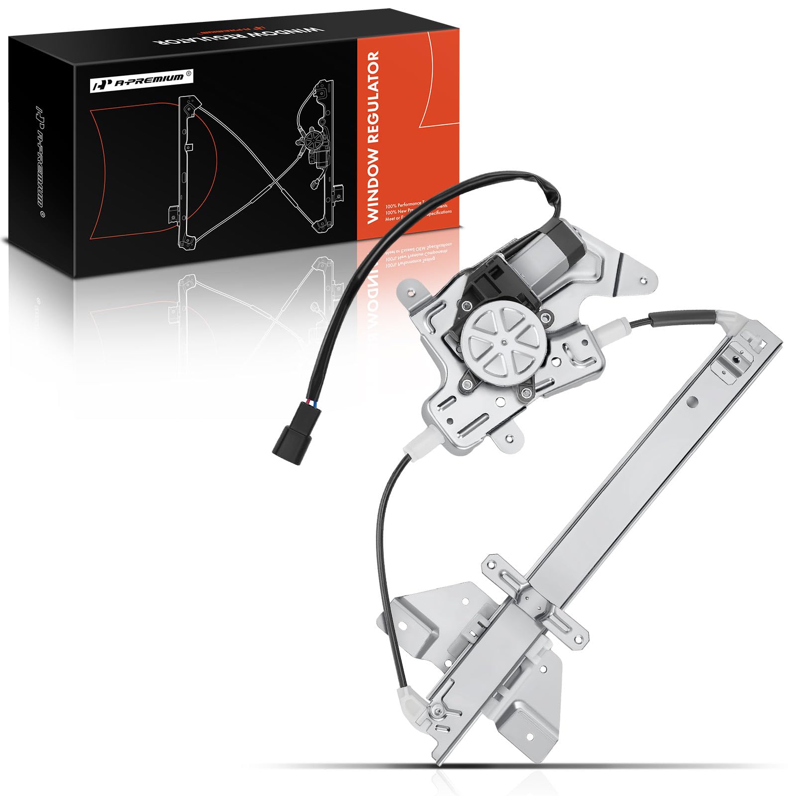 A-Premium Electric Power Window Regulator with Motor Compatible with Pontiac Grand Am 1999-2005 & Oldsmobile Alero 1999-2004, Only Fit Sedan, Rear