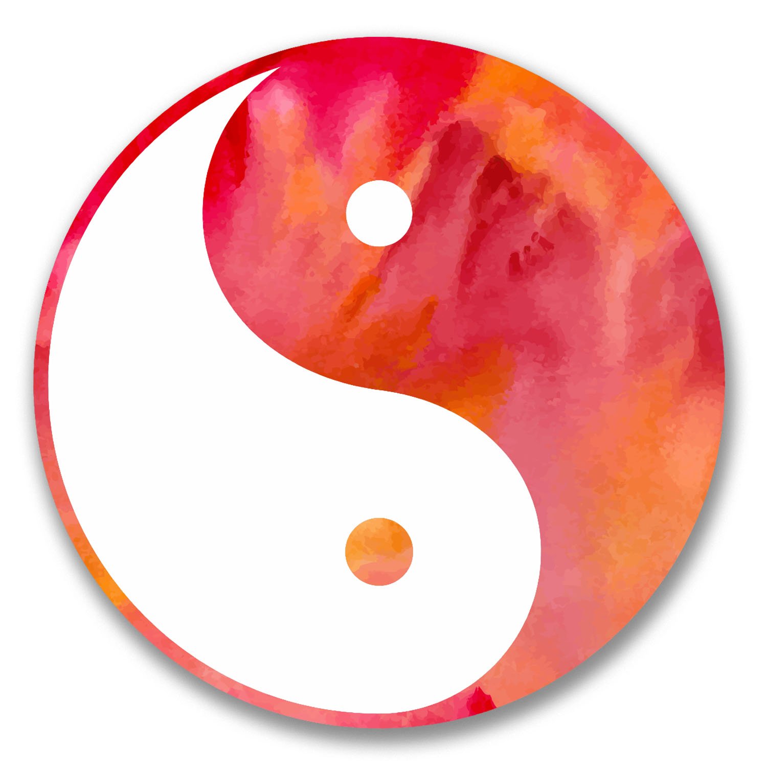 Destinationvinyl Girls Multi 2 X 10Cm Yin Yang Vinyl Decal Stickers Laptop Car Camper Van Surf #6364 (10Cm X 10Cm)