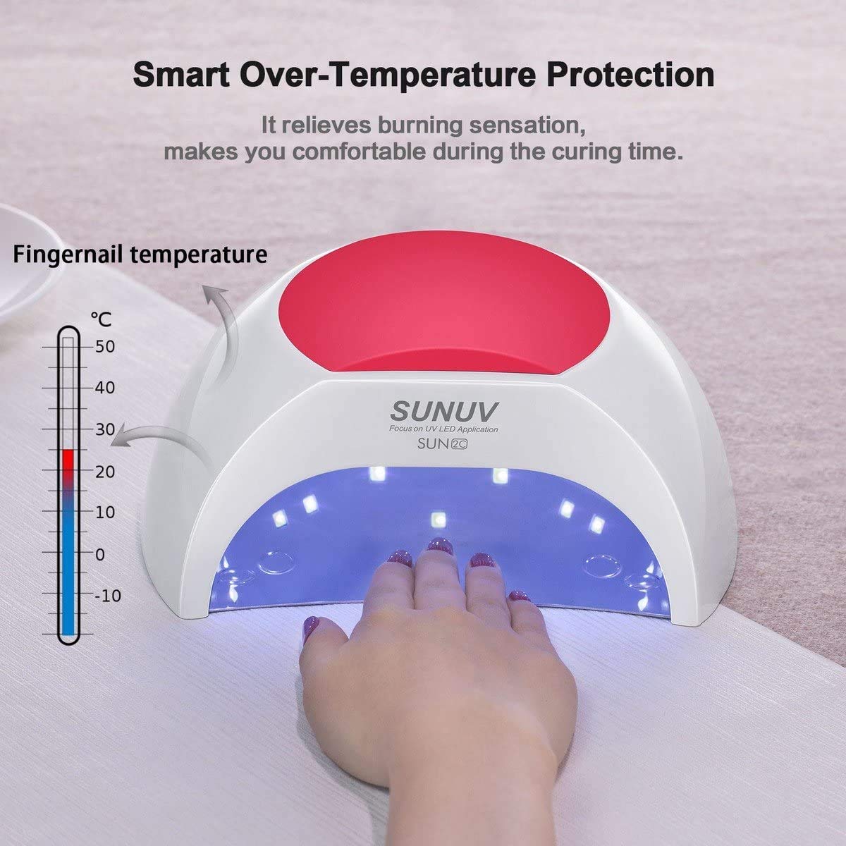 FAXIOAWA Lampada per Unghie Gel UV LED da 48 W, asciuga Unghie Smalto ad Asciugatura Rapida per Unghie Gel con Timer Anni '10 '30 '60 '90, per Manicure/Pedicure, casa e Salone