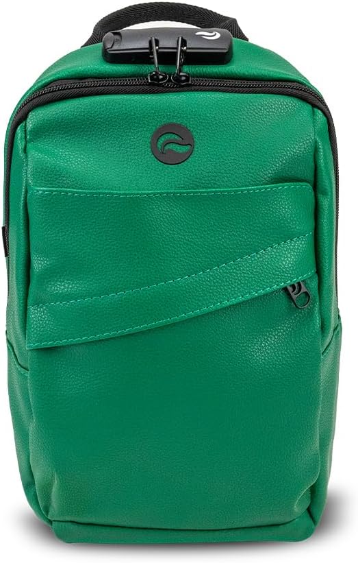 Skunk Uno Cross Body Backpack (Green Leather) - Image 2