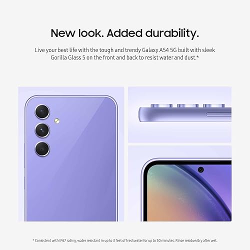 Miniatura 3 de Samsung Galaxy A54 5G SM-A546U desbloqueado de fábrica 128 GB púrpura A+ (renovado)