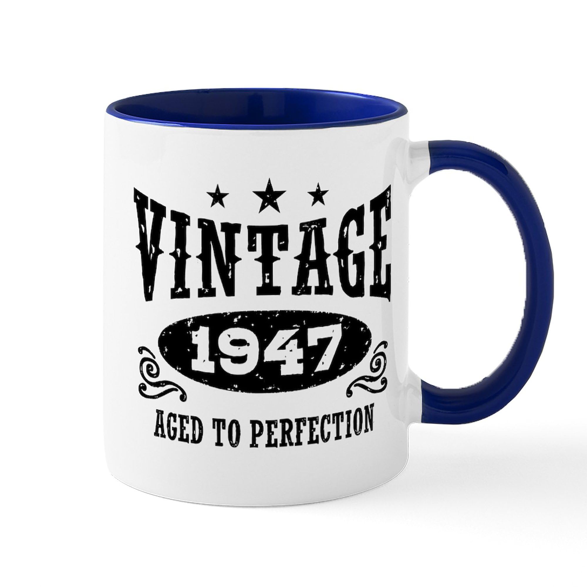 Amazon.com | CafePress Vintage 1947 Mug 11 oz (325 ml) Ceramic Coffee Mug: Coffee  Cups & Mugs