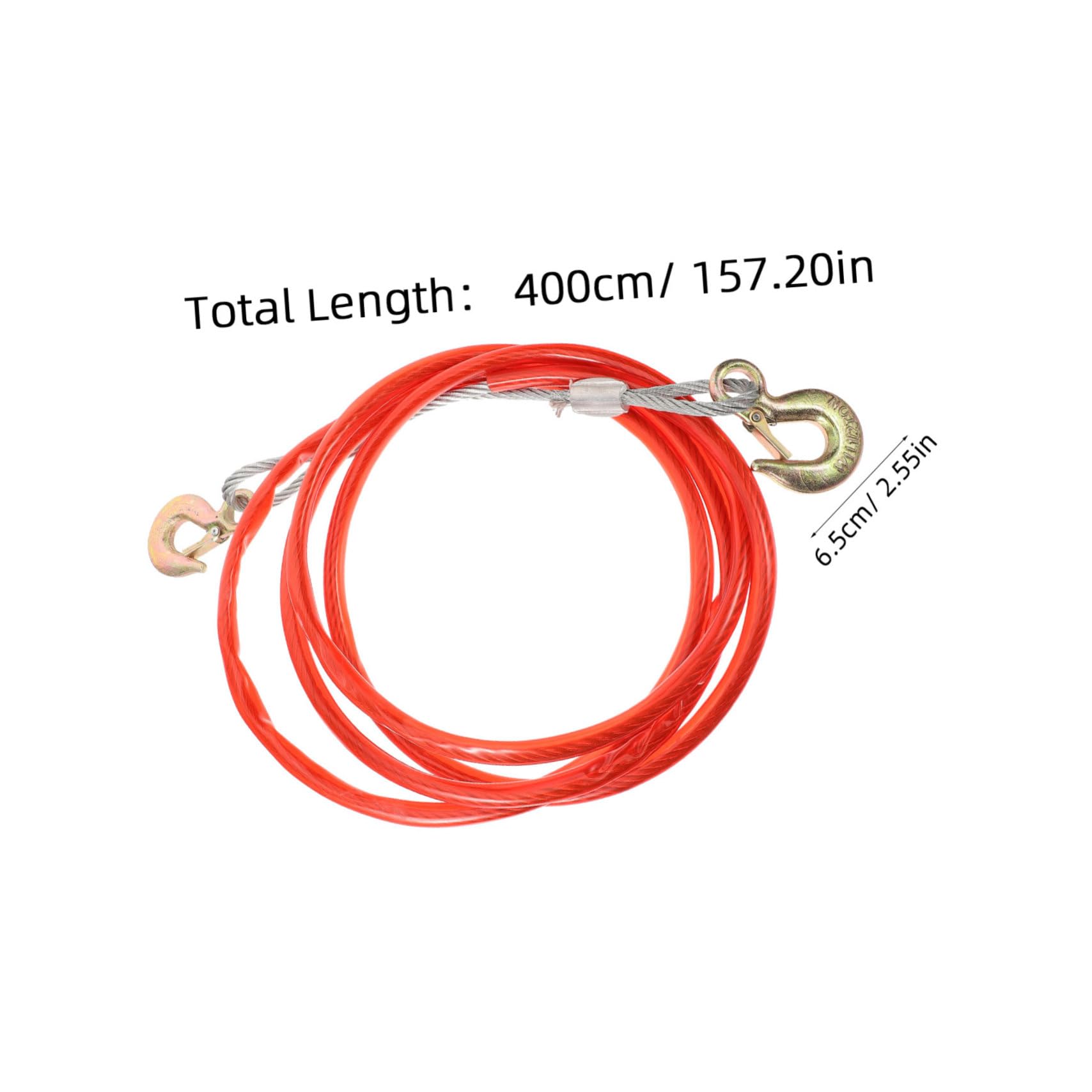 HAPINARY Vehicle Towing Cable Heavy Duty Portable Tow Rope with Hook for Trucks Cars and Trailers for Outdoor Towing and Applications