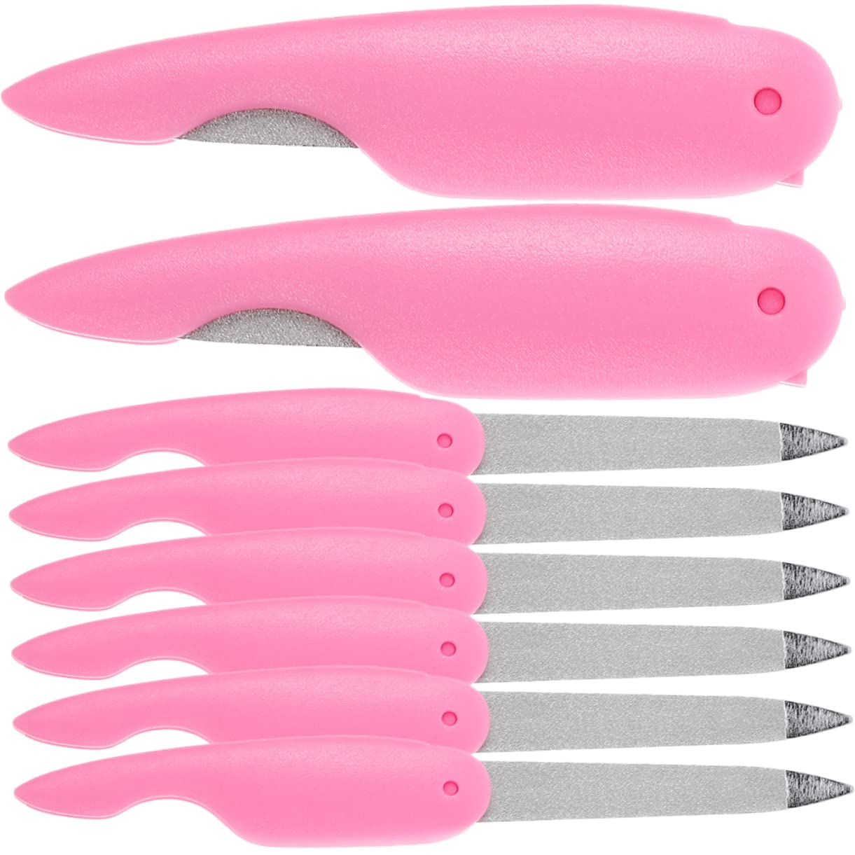 Healeved 32pezzi Limette Per Unghie Metallo Doppia Faccia Strumenti Professionali Per Manicure e Pedicure Di Limette Compatte Per Unghie Fatte Casa e Nei Saloni