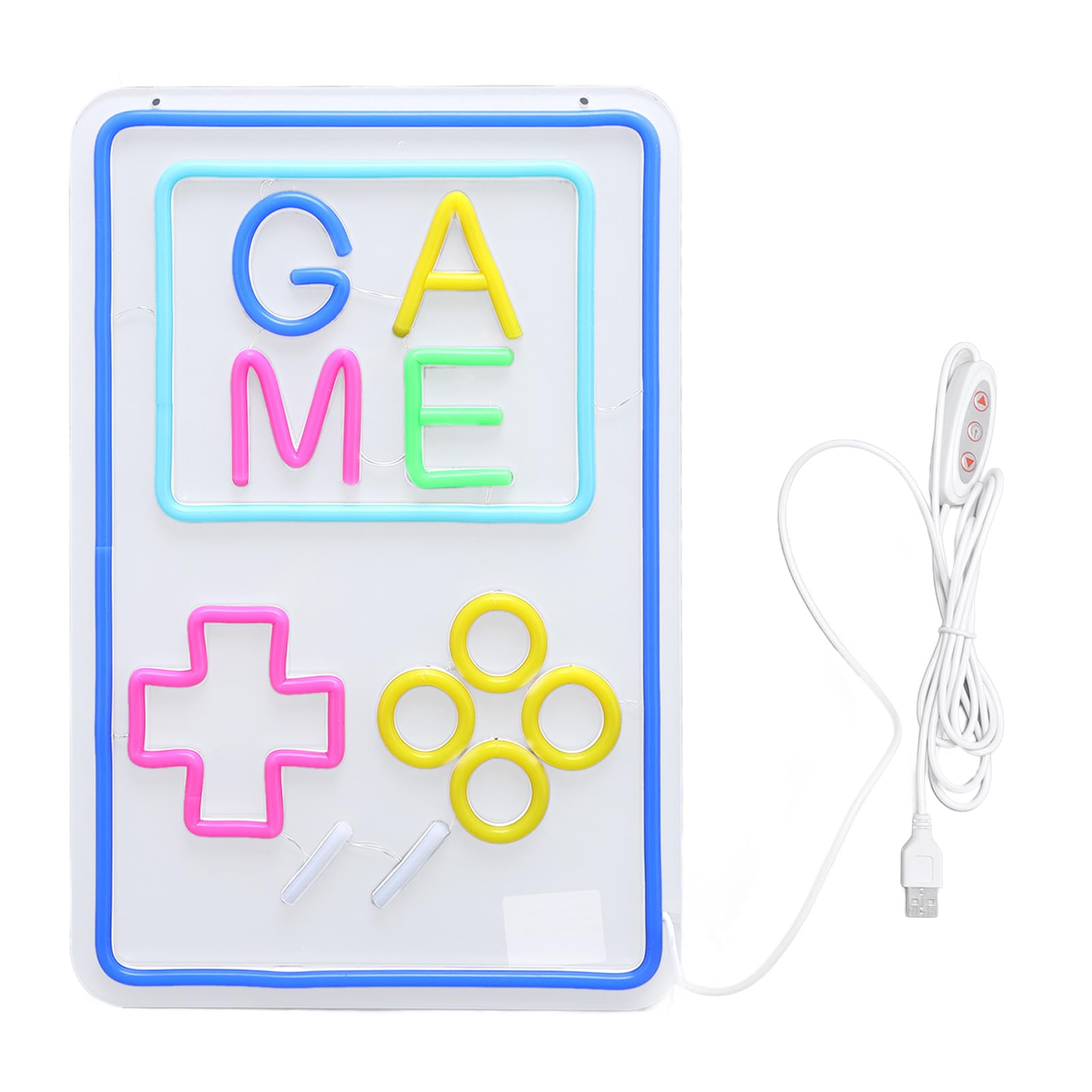 Neon do gier akrylowy LED z możliwością przyciemniania przenośna konsola do gier USB lampa neonowa dekoracje ścienne dla nastolatków chłopcy sypialnia pokój gier Party Decor Retro