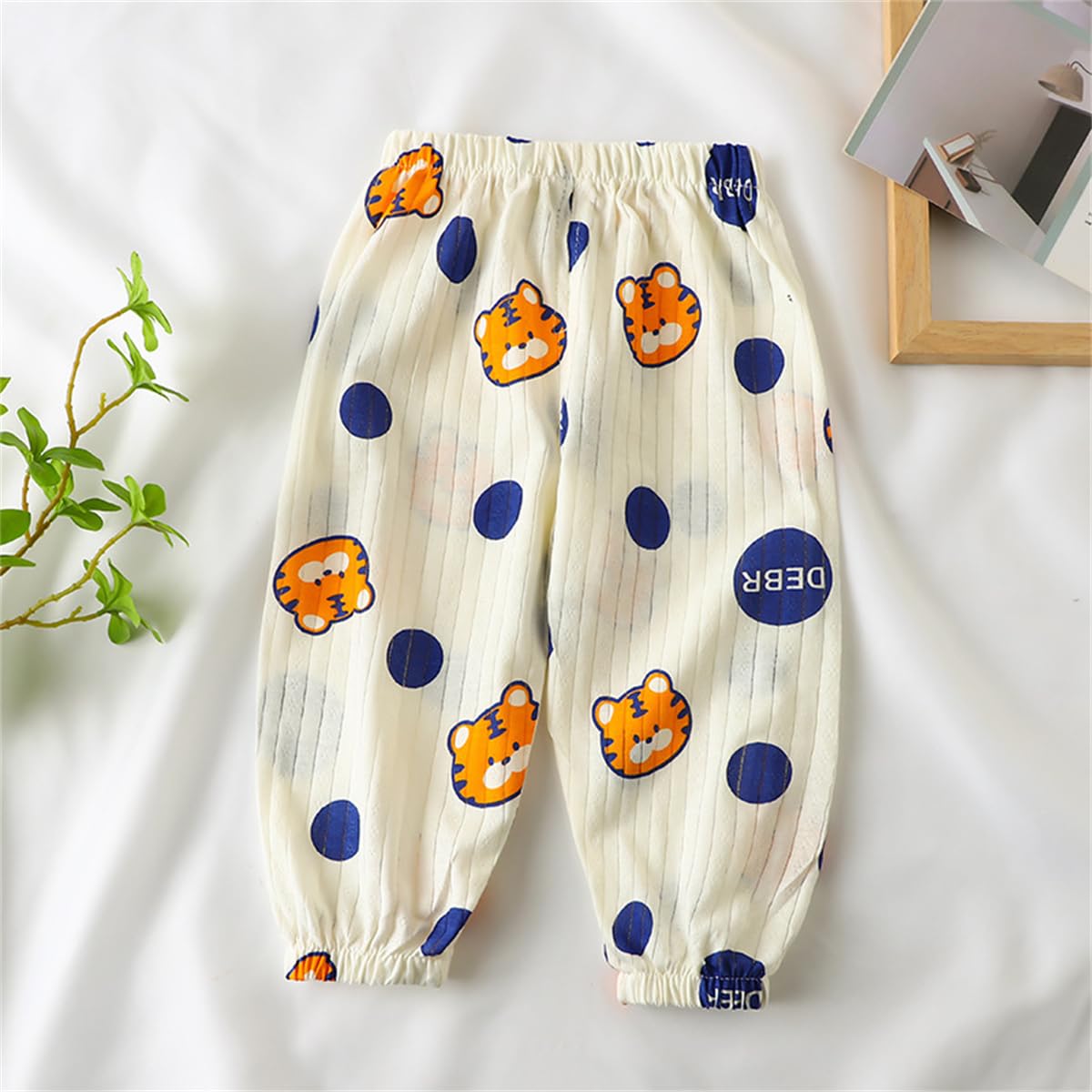 Lot de 3 Pantalon Bloomers Été pour Bébé Garçon Fille Pantalon Sarouel Taille Elastique en Coton Pantalons Bouffant à Imprimé Pantalons Décontracté Jogging pour Tout-Petit Enfant 6 Mois-5 Ans