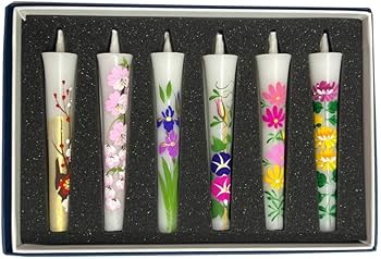 Amazon｜（御供 のし付き 包装品）絵ろうそく 花ろうそく 3号 6本 入り