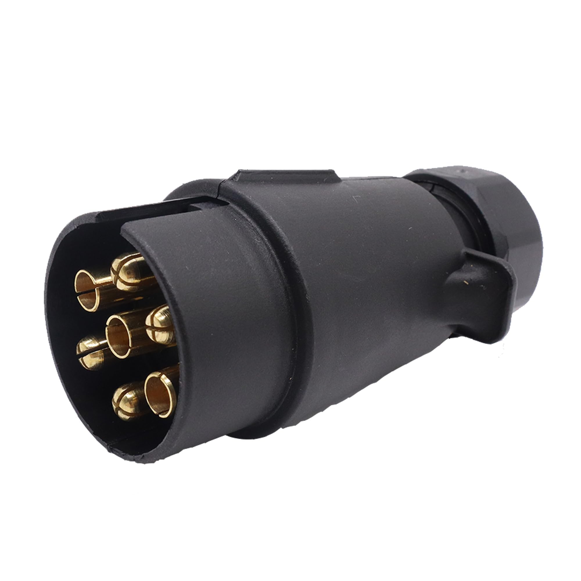HISports 7 Pin Trailer Socket Plug 12V Trailer Plug and Socket Adapter, N-Type 7-Pin Trailer Board Plug Electrical 7 Pole Wiring Connector 7 Pin Electrics Towing Plug for Trailer Semitrailer Caravan
