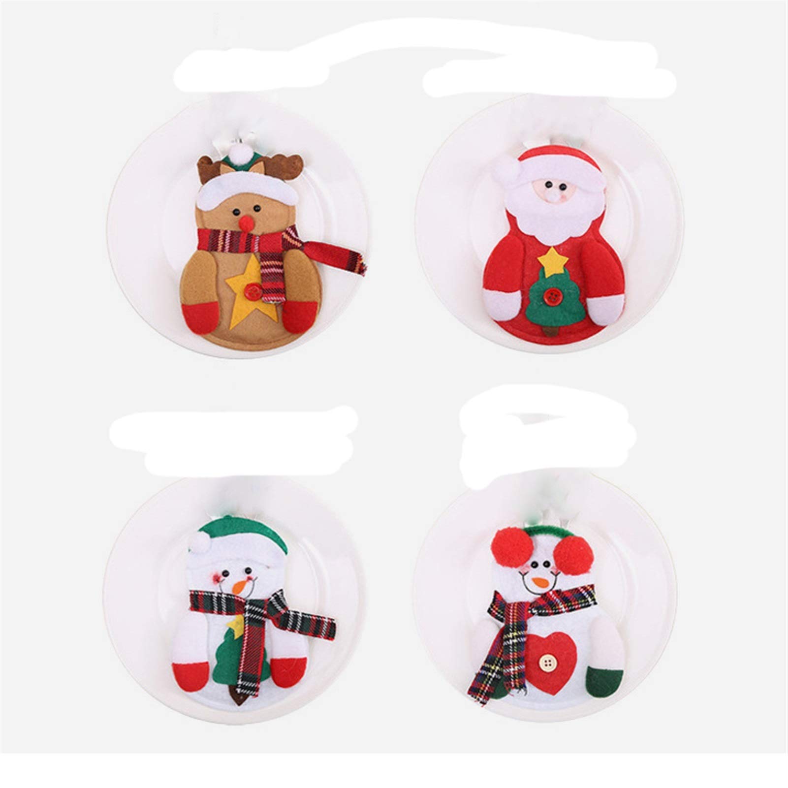 4pcs/Set Christmas Silverware Holder New Year Christmas Decorations For Home Party Supplies Santa Knifes Folks Bag Cutlery Suit 1KAIEUE-11-30-H