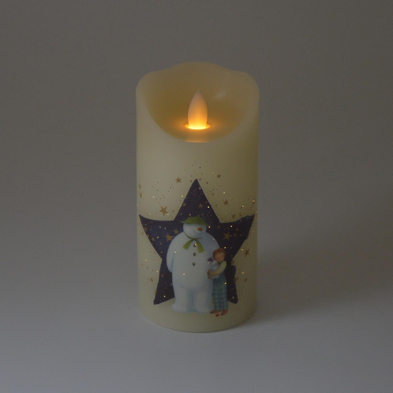 YöL Snowman, Snowdog & Billy Real Wax Candle - Christmas LED Light Up Decoration False Light 15cm