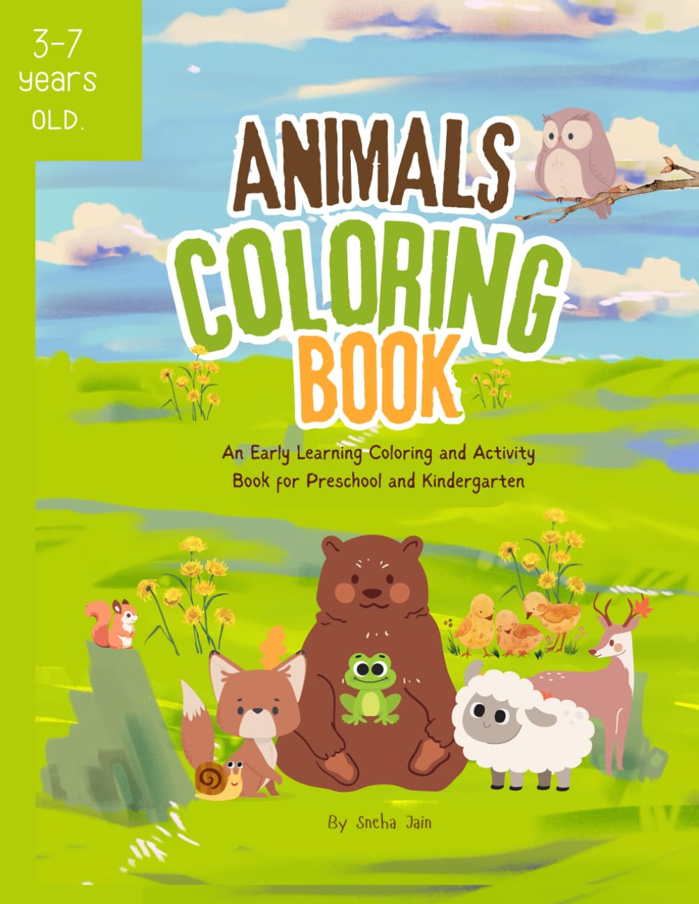 Animals Coloring Book with Fun Activities.: An Early Learning Coloring and Activity Book for Preschool and Kindergarten