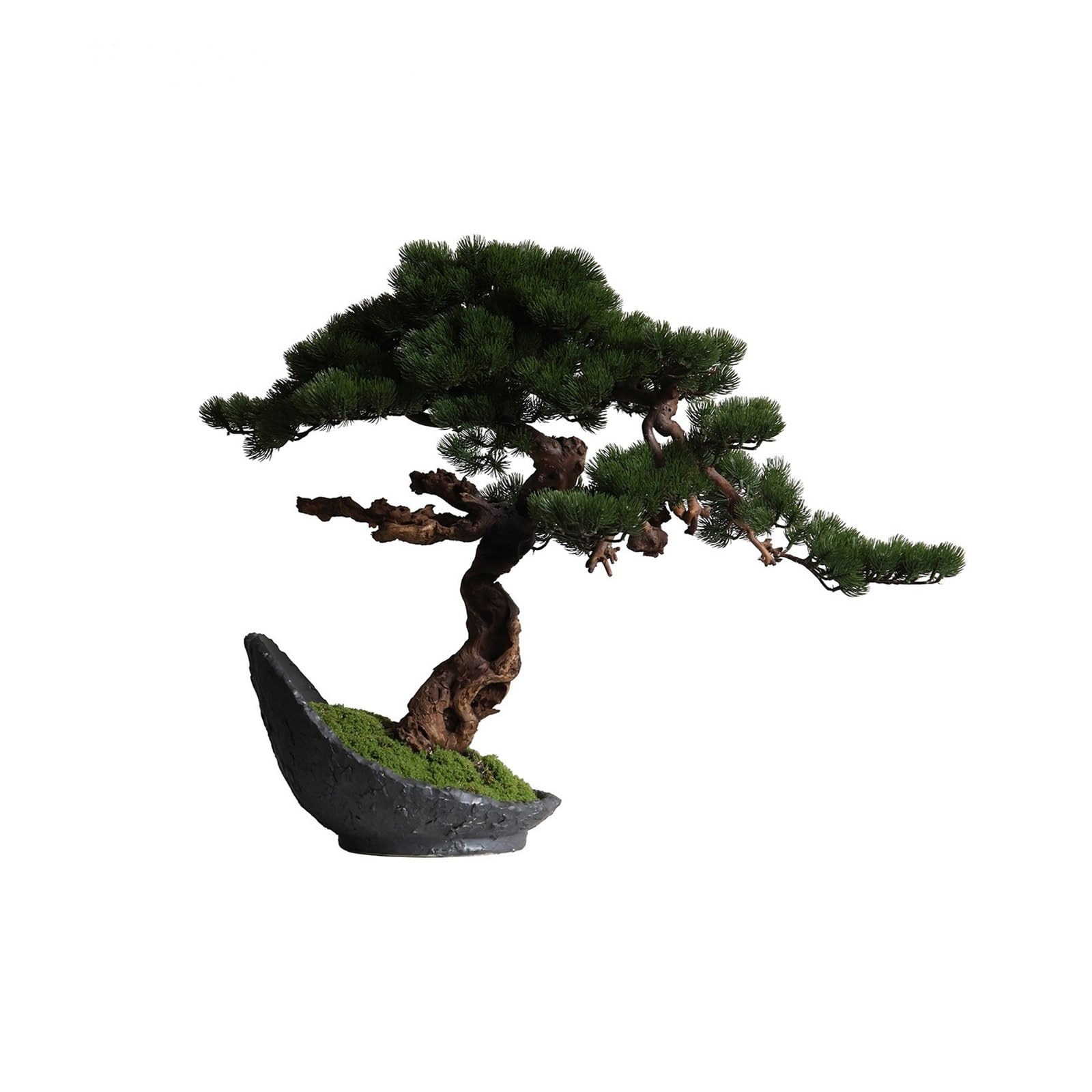 GLJTUO Artificial Trees Artificial Bonsai Tree 28 Inch Tall - Realistic Faux Pine Potted Plant, Indoor Greenery Decor Simulated Pine