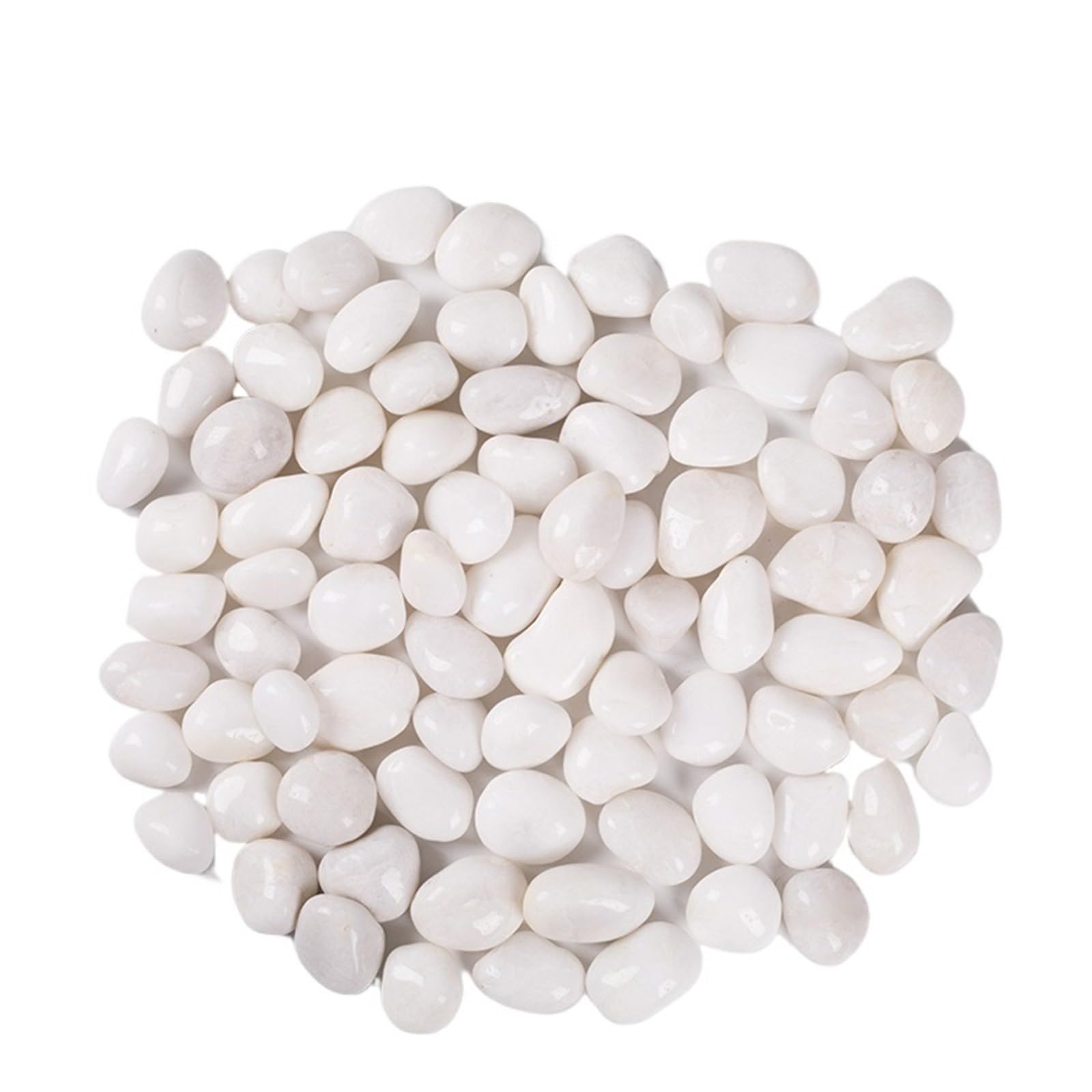 Pietre decorative 2~3 cm Ciottoli bianchi 200/400/600/800 g Progettazione del paesaggio e pavimentazione stradale Alta piscina di pietre Rainflower lucide per Giardino(600g)