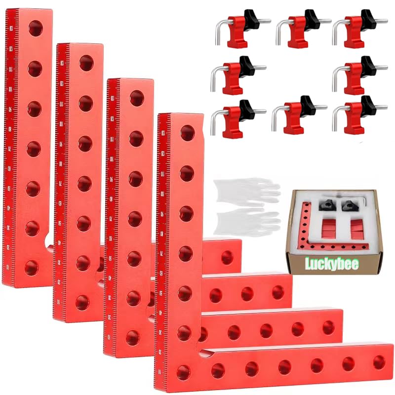 Bloc de Positionnement à 90 Degrés - Serre Joint Angle à 90 Degrés,Pince de Fixation à Angle Droit en Alliage D'aluminium,Equerre de Positionnemen Pour...