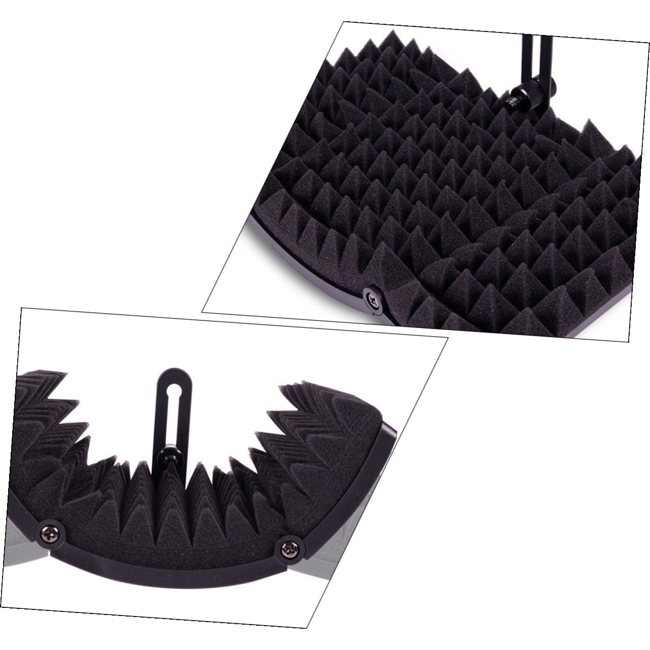 POPETPOP Parabrisas para Micrófono Abs Aislamiento Resistente al Viento y Bloqueo de Polvo, Funda de Esponja Adaptable para Estudio y Grabación Profesional