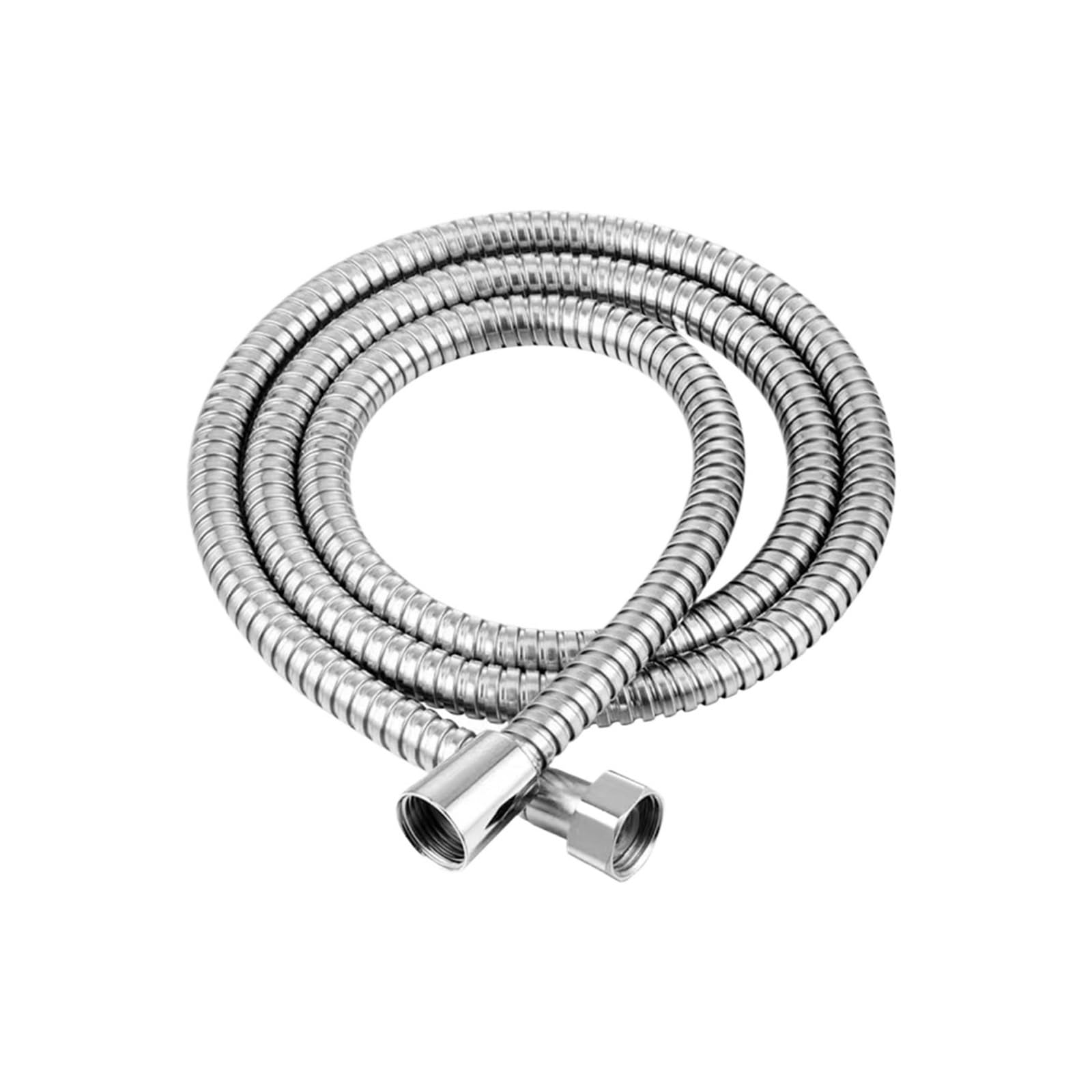 Kdberhfsa 1.5M Silver 1.5/2M Black/Silver Sus 304 Flexible Shower Hose Long Bathroom Shower Pipe Extension Water Pipe Pull Pipe Bathroom Accessories(1.5M Silver)
