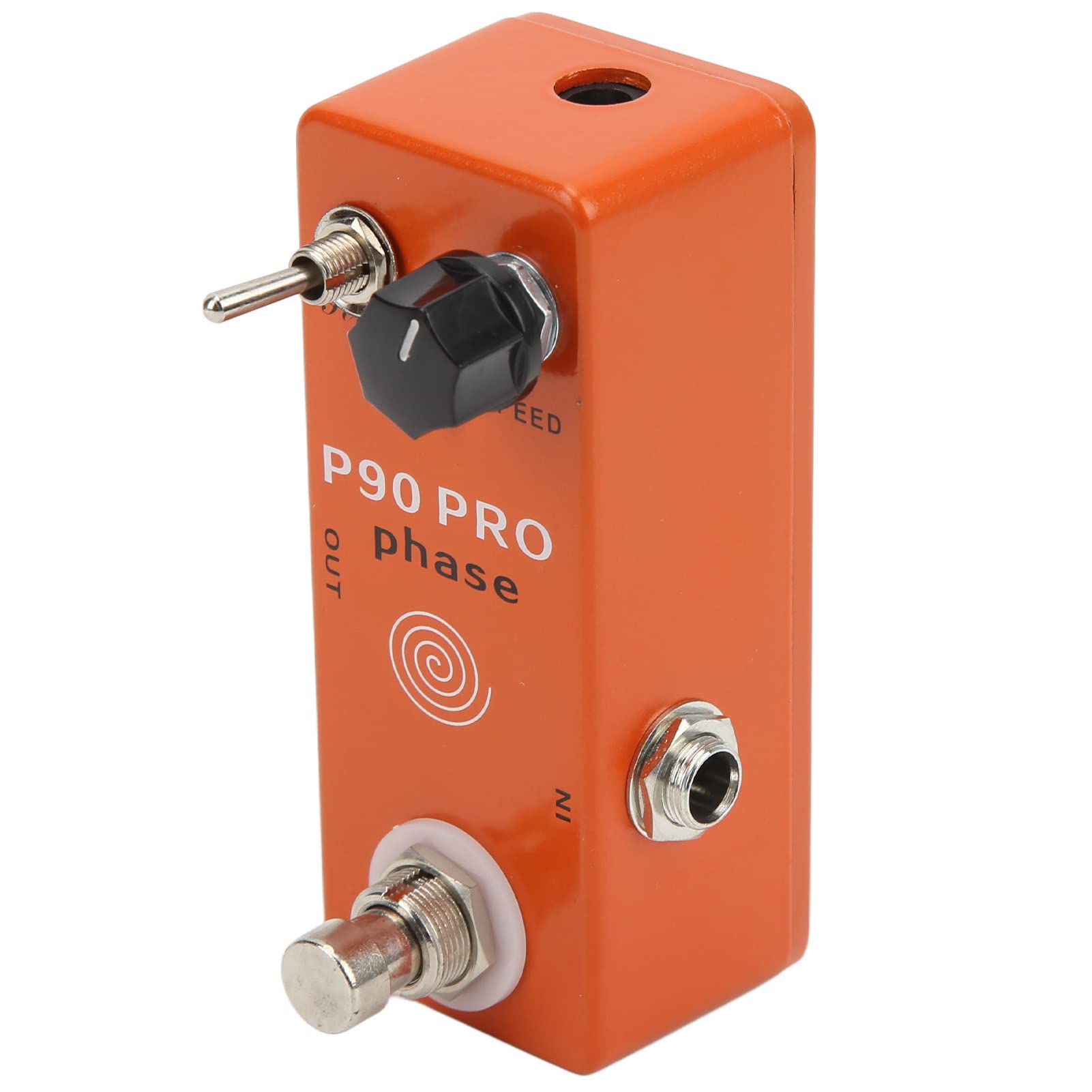 Manopola di Regolazione della Velocità in Metallo Effetto Fase Pedale Phaser per Chitarra Elettrica con SCRIPT Awitch con True Bypass Orange DC9V