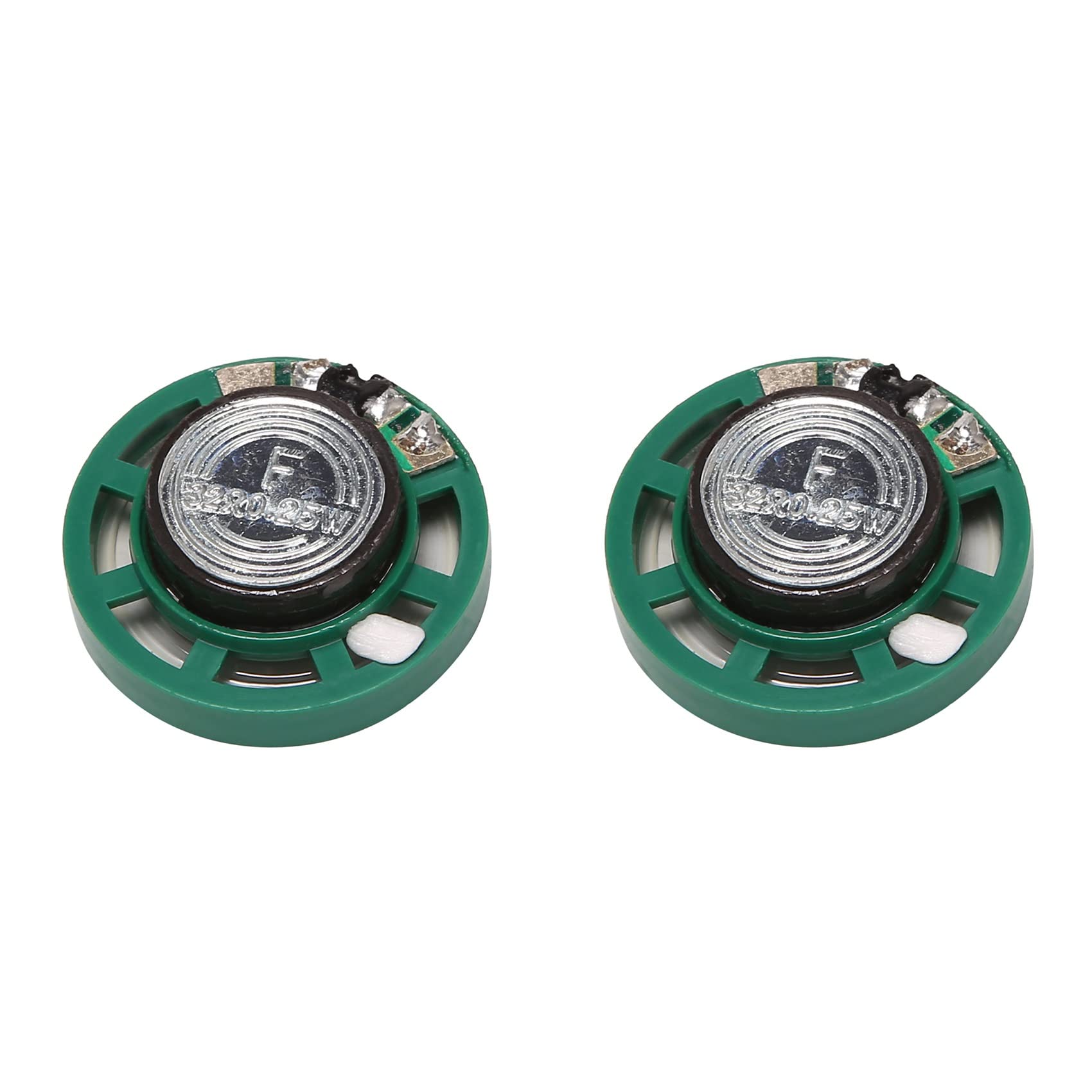 Lizusidtsy 0.25 W 32 Ohm Plastic 4 Magnetic Speaker with 27 mm Diameter Green + Silver