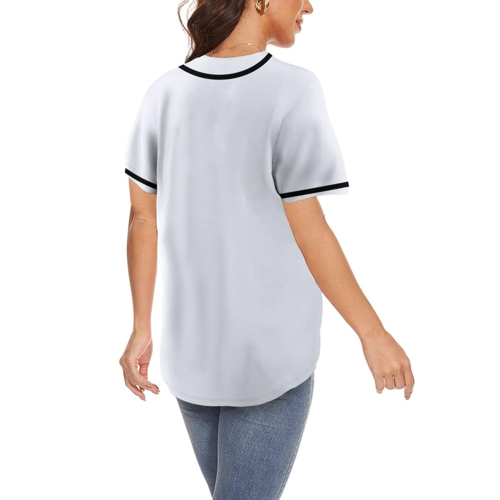 Camisetas de Béisbol en blanco – Camisa Hip-hop para mujer – Uniformes de béisbol con botones – Uniformes deportivos