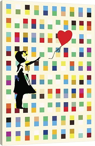 Jaxson Rea Lienzo envuelto en galería de globos retro de Banksy B, 24 x 36 pulgadas