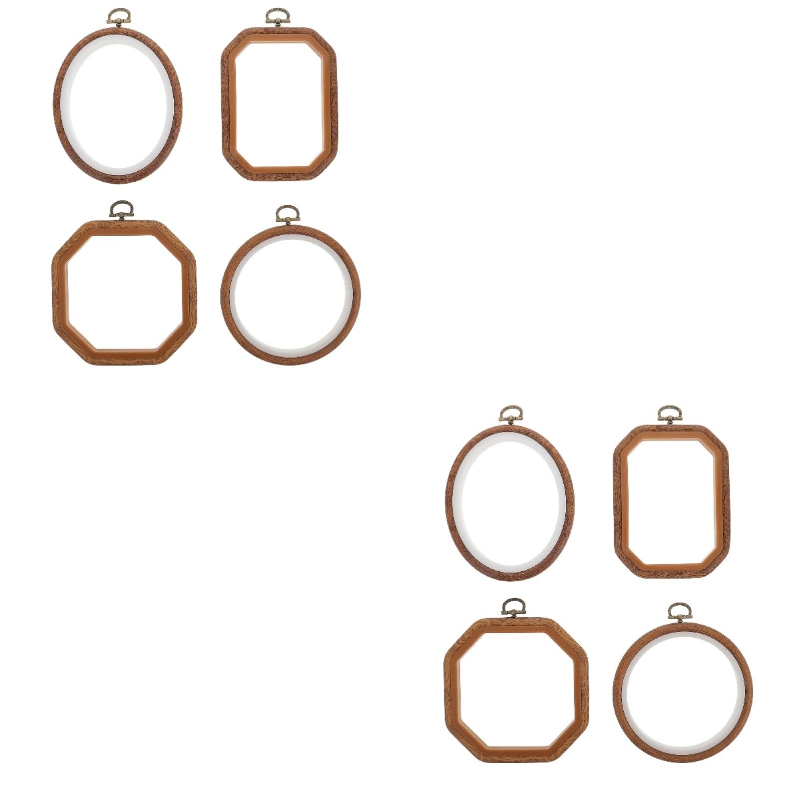Lurrose Marcos De Punto De Cruz De Plástico 5.90X4.72X0.78 Pulgadas Aros De Bordado Herramientas Auxiliares Para Manualidades Y Suministros De Bordado Diy