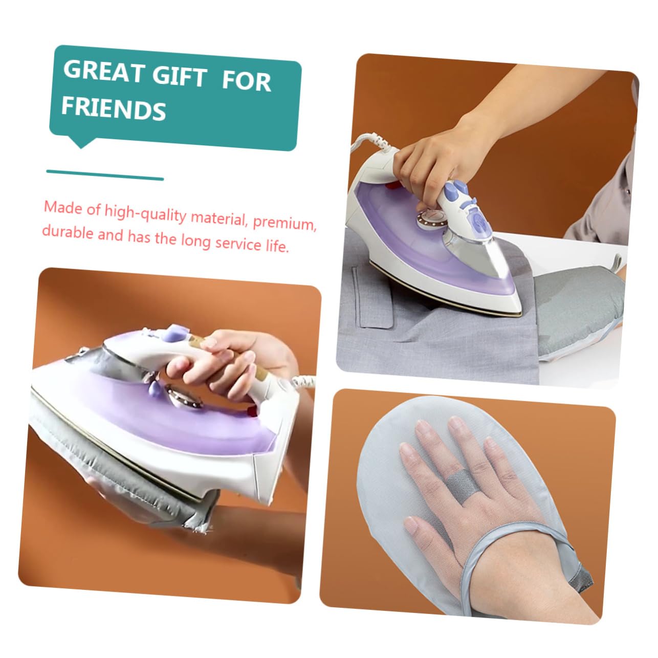 IWOWHERO Ironing Board Insulation Glove Heat Gloves Steam Mitt for Small Ironing Board Hanging Hot Machine