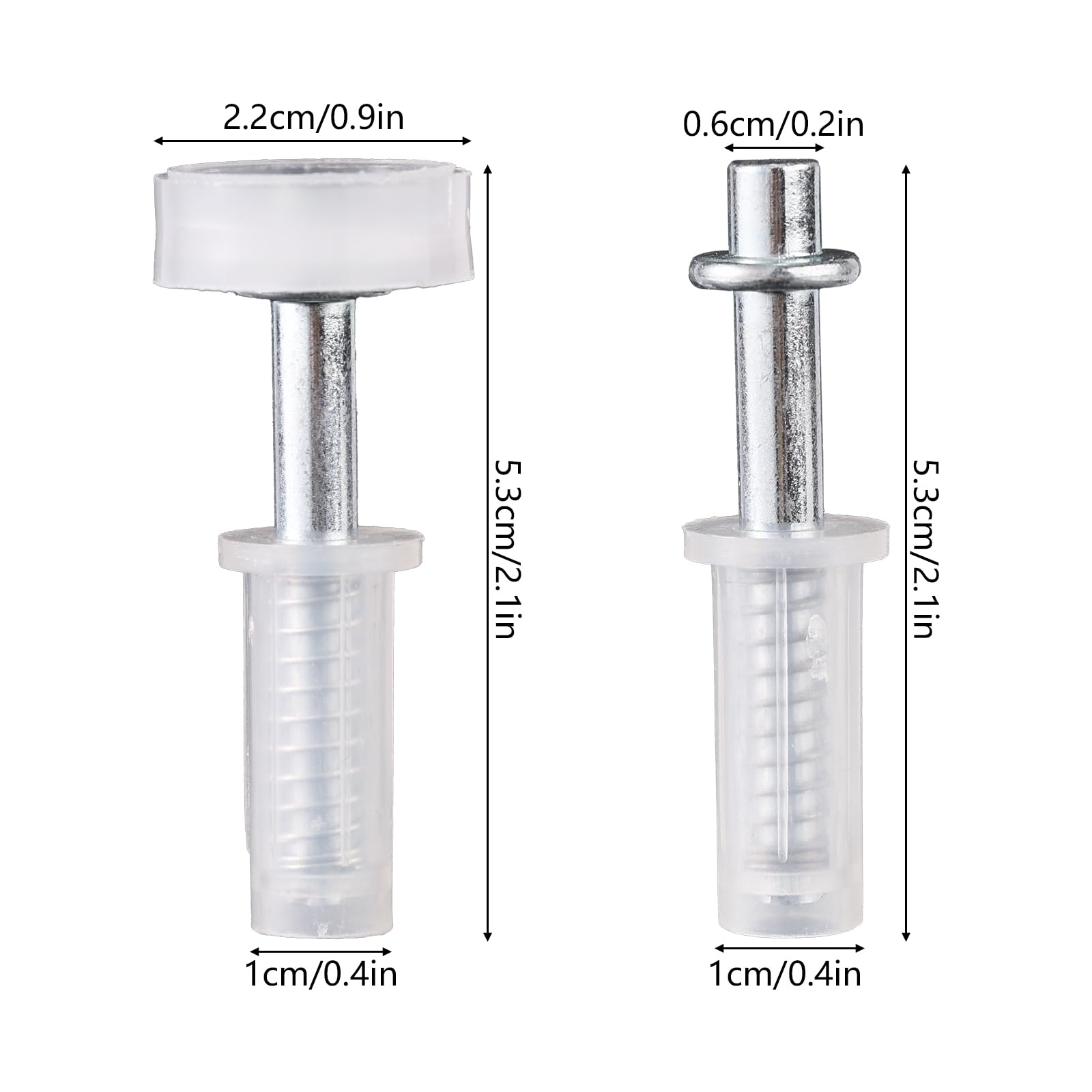 8 Pcs Bi-Fold Door Top Roller Guide Wheel and Top Pivot, Spring Loaded Bifold Closet Door Pivot Pin Folding Closet Repair Kit for Barn & Sliding & Cabinet Repair - Image 2