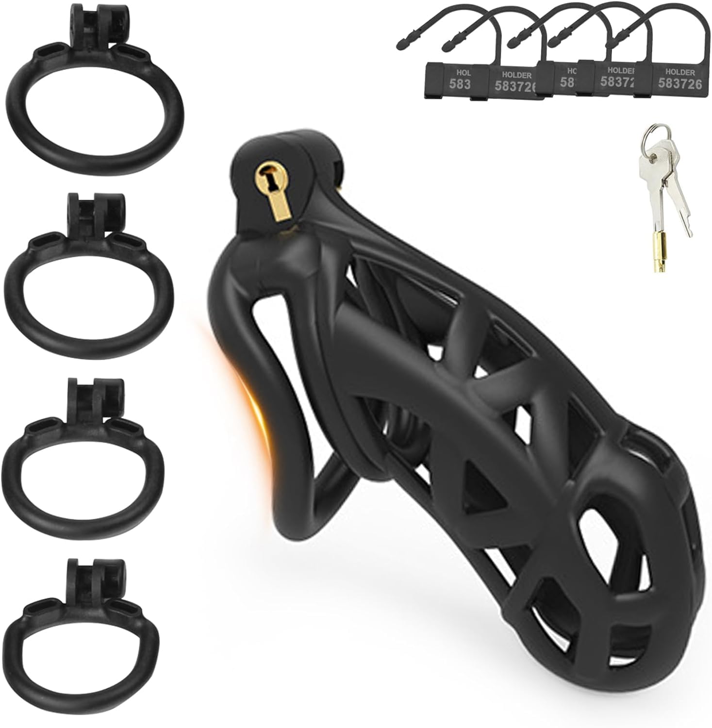 Support léger en résine structure 3D anti-chute antivol Sangle secondaire complémentaire 4 boucles F408