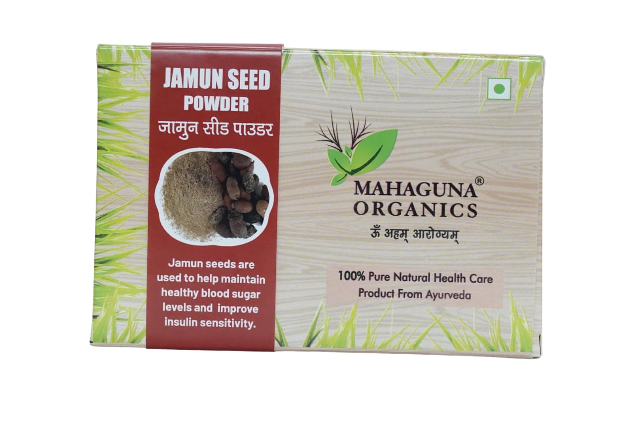 MAHAGUNA ORGANICS - Jamun Powder 150g | 100% Pure & Organic | Supports Blood Sugar Levels, Digestion, and Immunity | Natural Ayurvedic Remedy