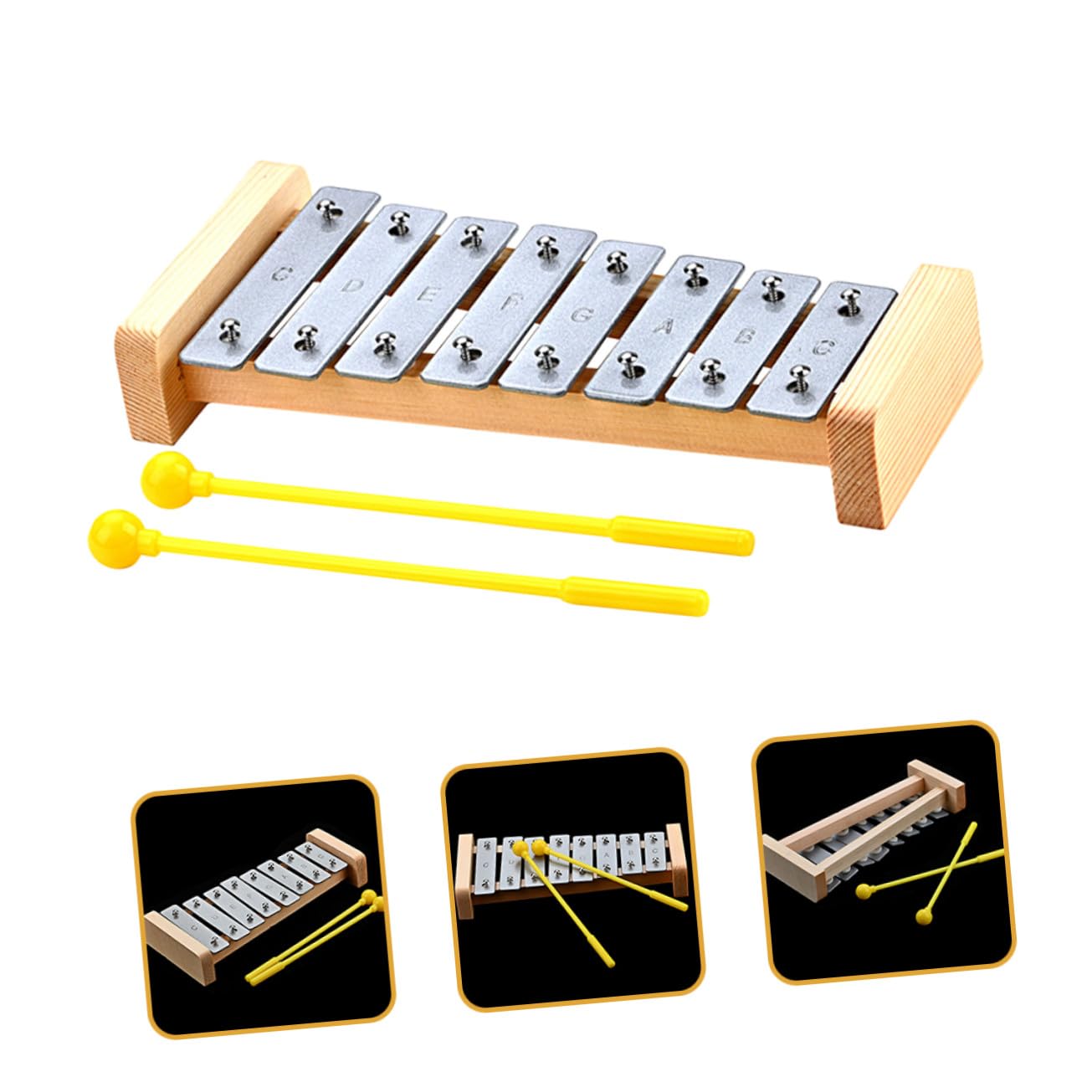 SUPVOX Xilofono Legno Ragazzo Ragazza Strumento Musicale per Ragazzo Ragazza Giocattolo Xilofono Percussioni per Piccoli
