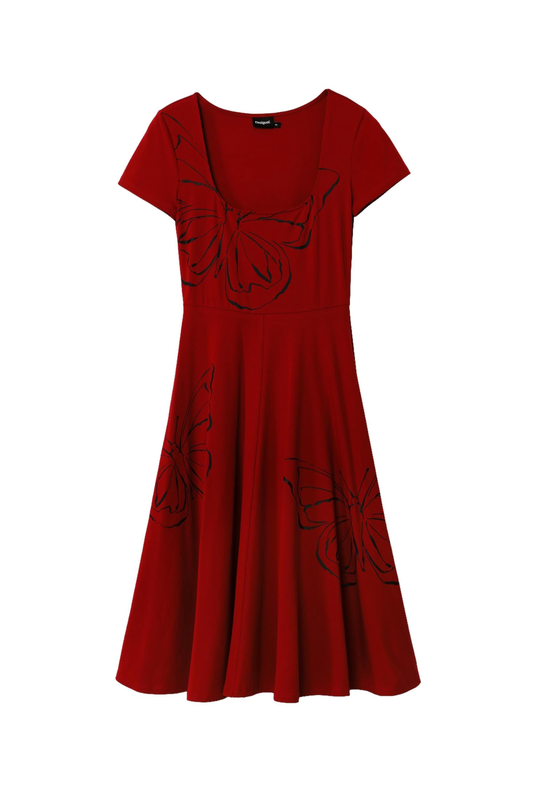 Desigual Vestido de Manga Corta para Mujer Vestido Mujer