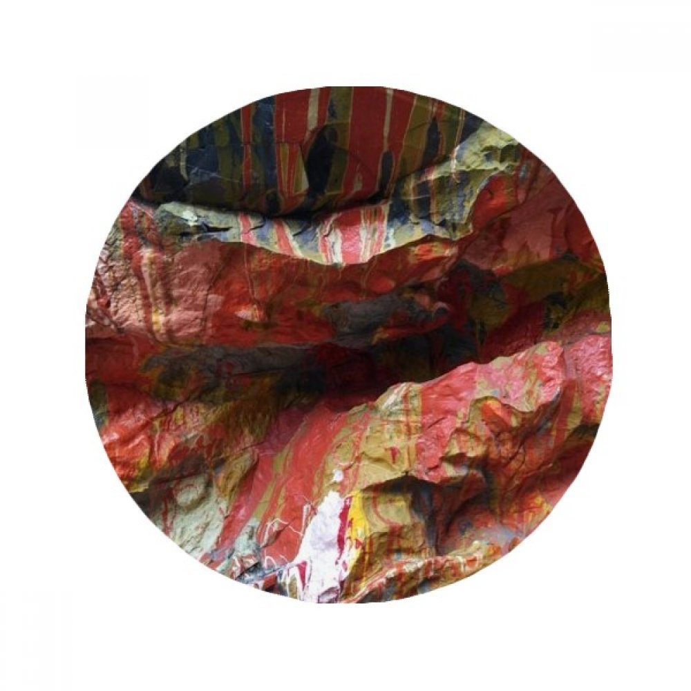 Tapis rond multicolore motif pierre texturée une idée cadeau originale pour salon
