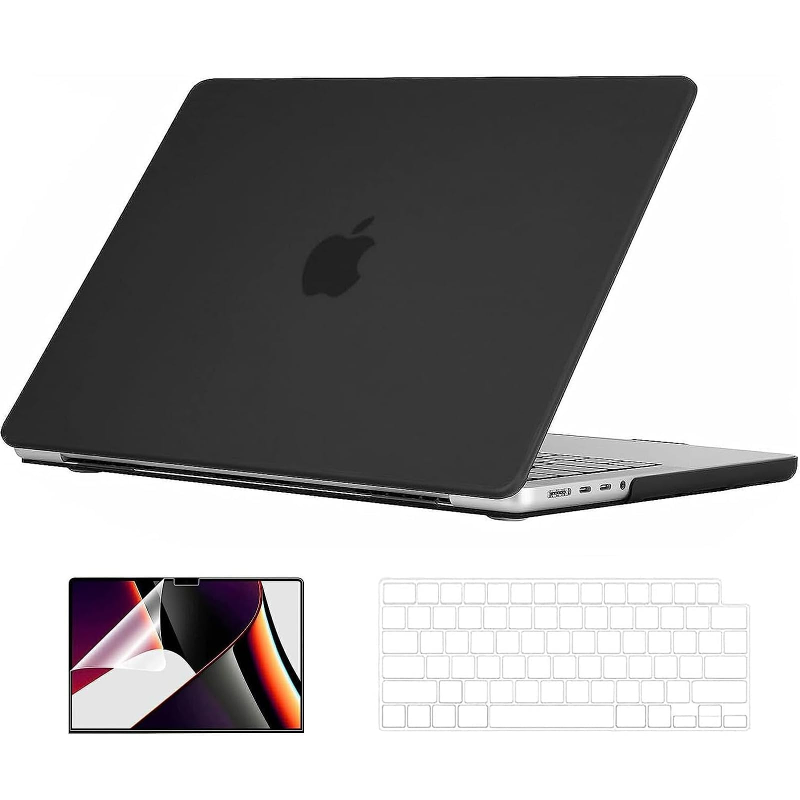 EooCoo Case Compatible for New MacBook Pro 16 Inch M4 A3403 A3186 M3 A2991 M2 A2780 M1 A2485 Pro Max,2024-2021 Release,with Plastic Hard Shell Case & Keyboard Cover Skin & Screen Protector-Matte Black (B0CSJRPJY1) Amazon Price History, Amazon Price Tracker