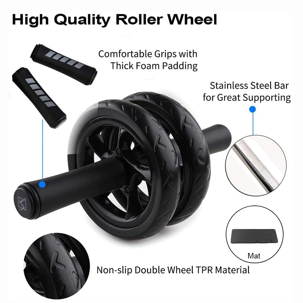 Ruota Addominali Non slip palestra Esercizio a rullo ruota addominale for fitness ABS allenamento addominale Muscoli Attrezzatura di fitness palestra Attrezzatura di fitness Ruota Per Addominali ( Siz