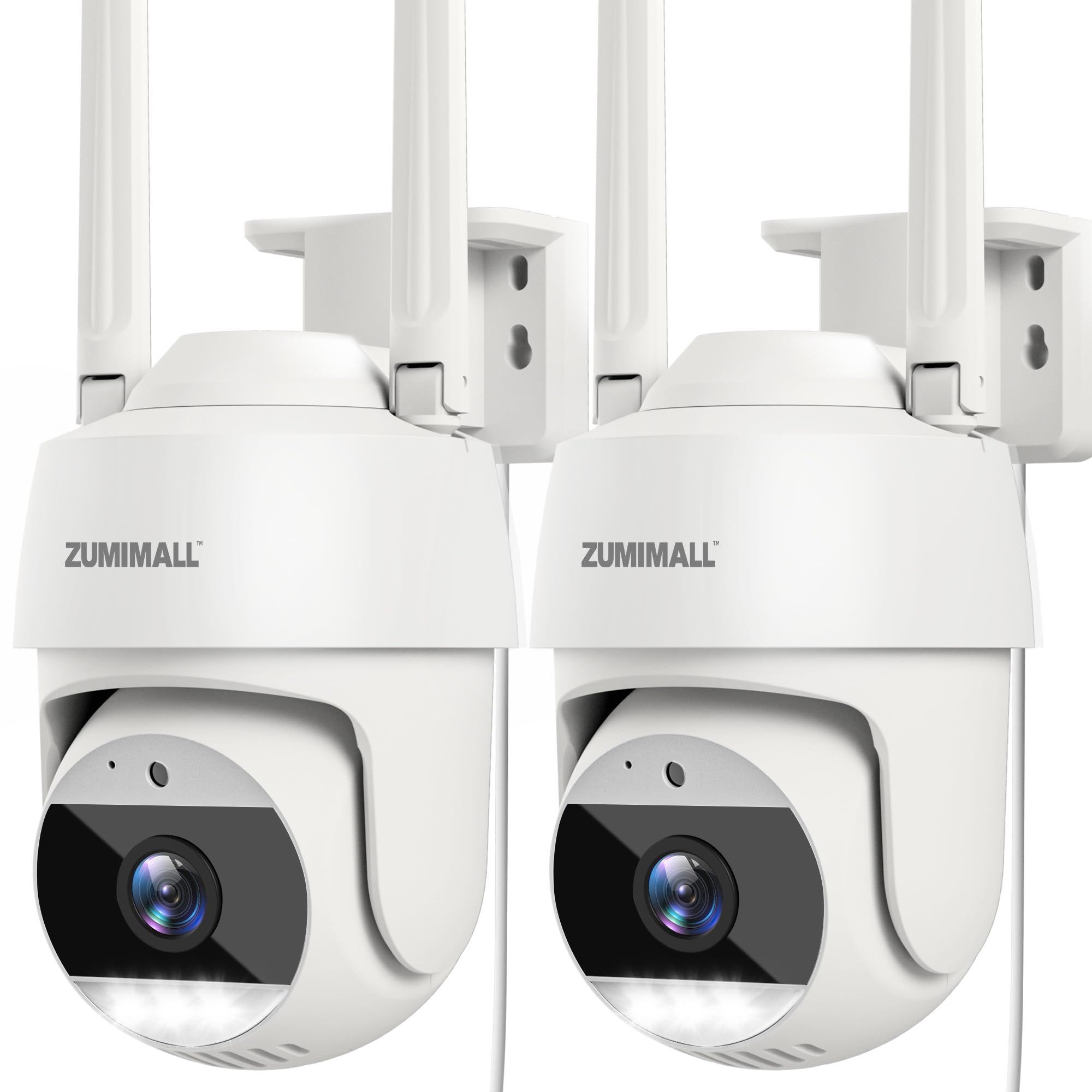 ZUMIMALL Outdoor Security Camera, 2Pack, Security Camera Outside with