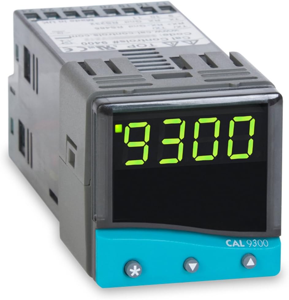 CAL Controls 930000000 CAL 9300 Series 1/16 DIN Temperature Controller, 100 to 240 VAC, SSR Driver and Relay Outputs