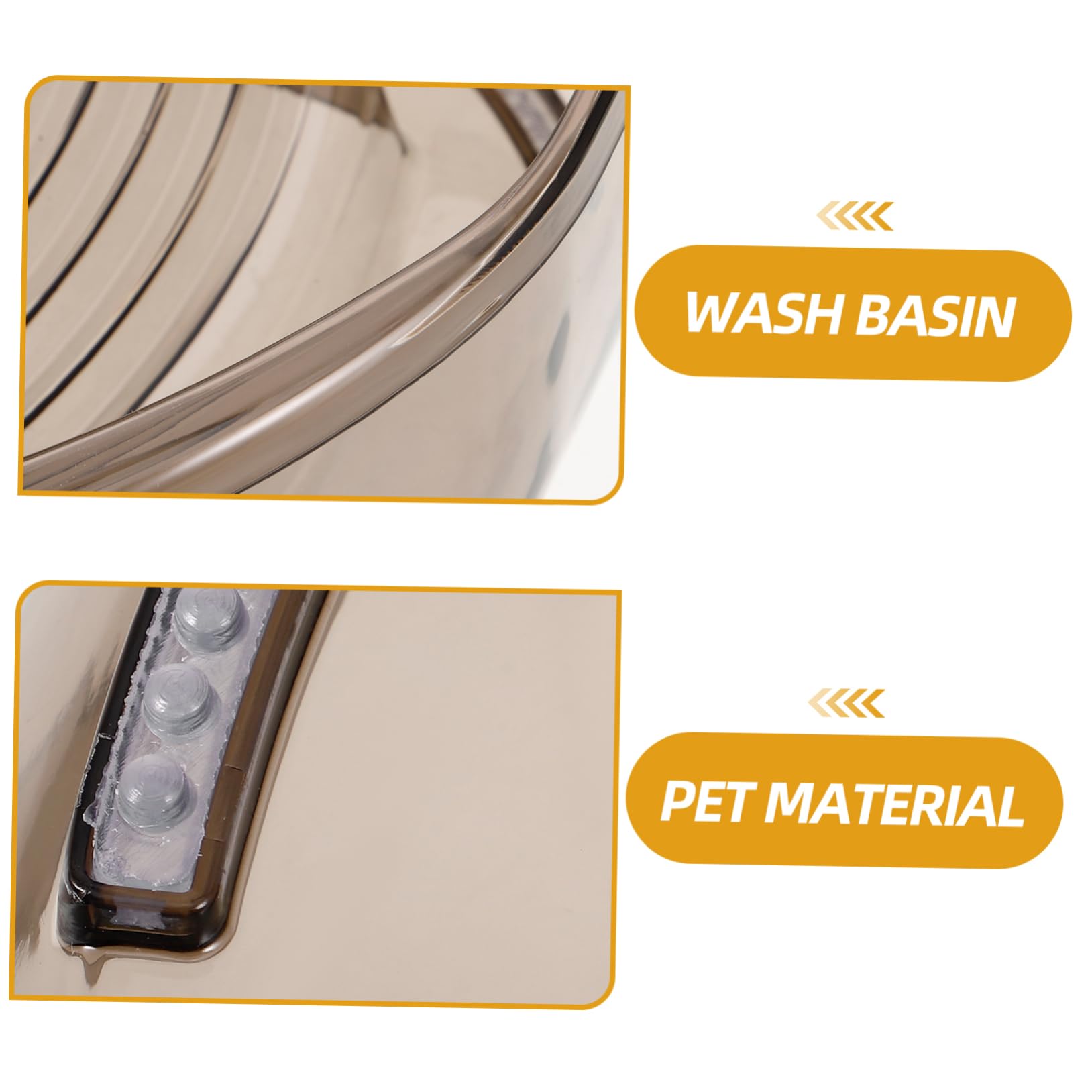 Bacinella per Bucato con Lavatoio Integrato Pet per Casa | Uso in Casa e Dormitorio, Grigio, Facile da Trasportare, Capacità di Carico Elevata