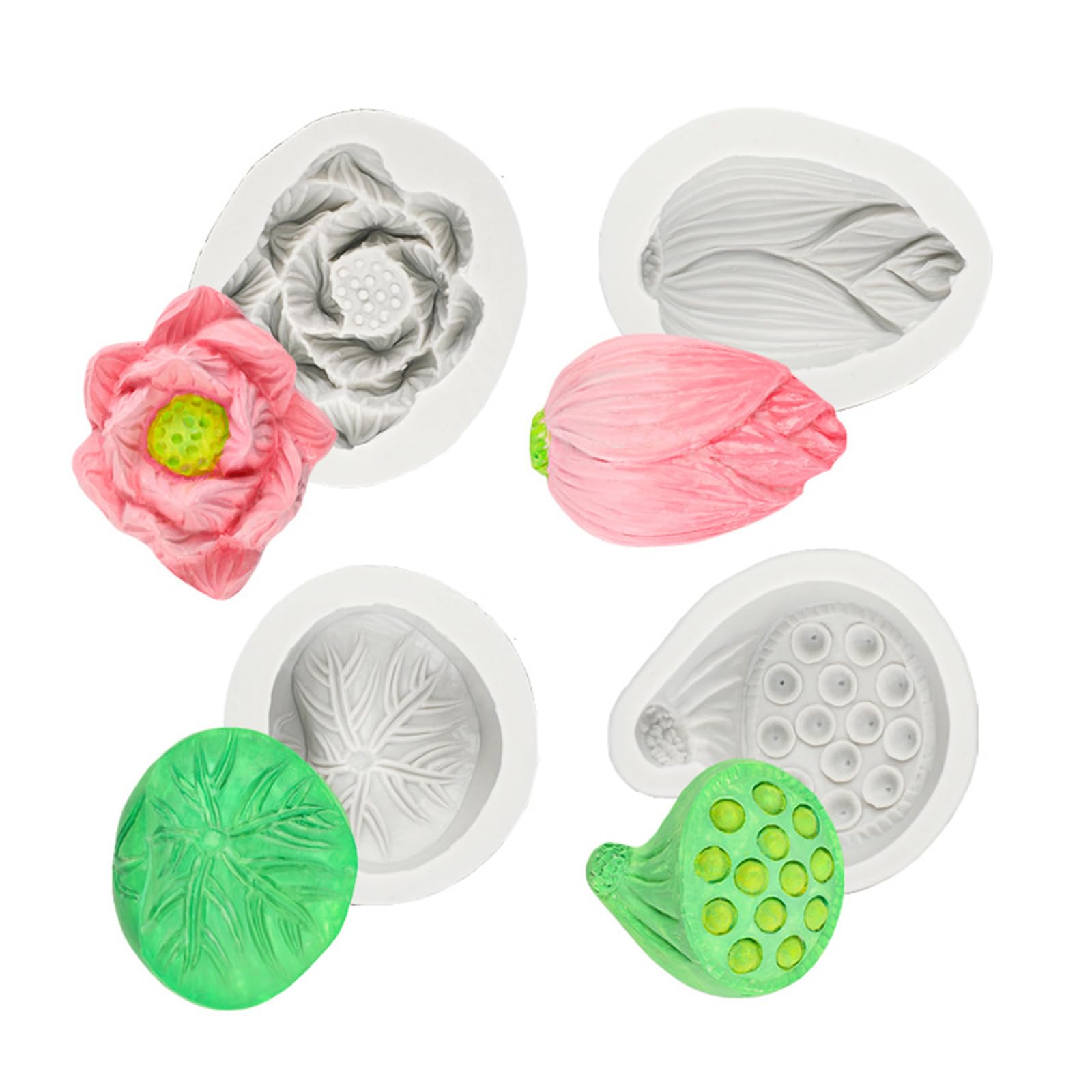 APGLSXY Silicone Lotuses Mold for Intricate Cake Soap Creation Easy Demolding Chocolate Fondant Baking Tool