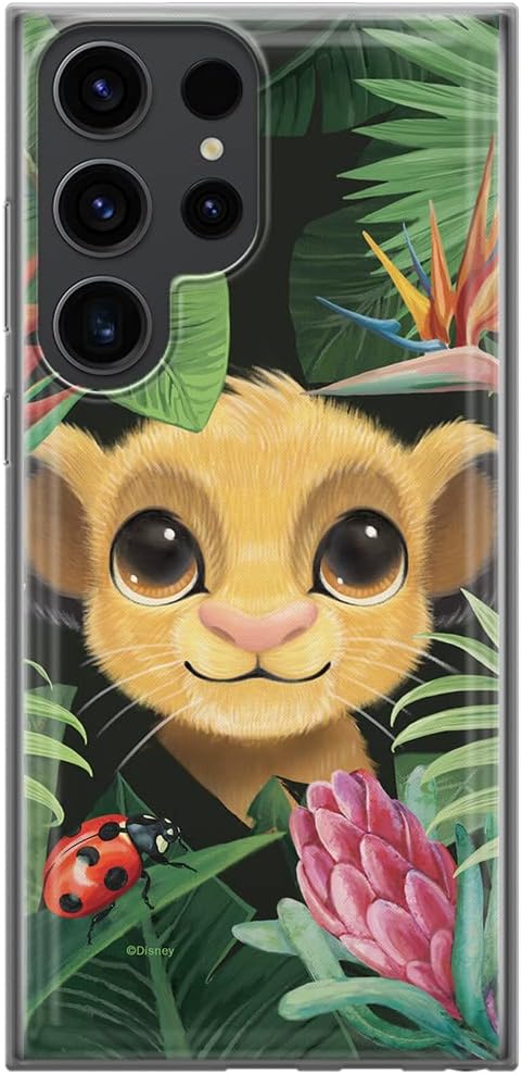 ERT GROUP Mobile Phone case for Samsung S23 Ultra Original and Officially Licensed Disney Pattern Simba & Friends 004 optimally adapted to The Shape of The Mobile Phone, Partially Transparent