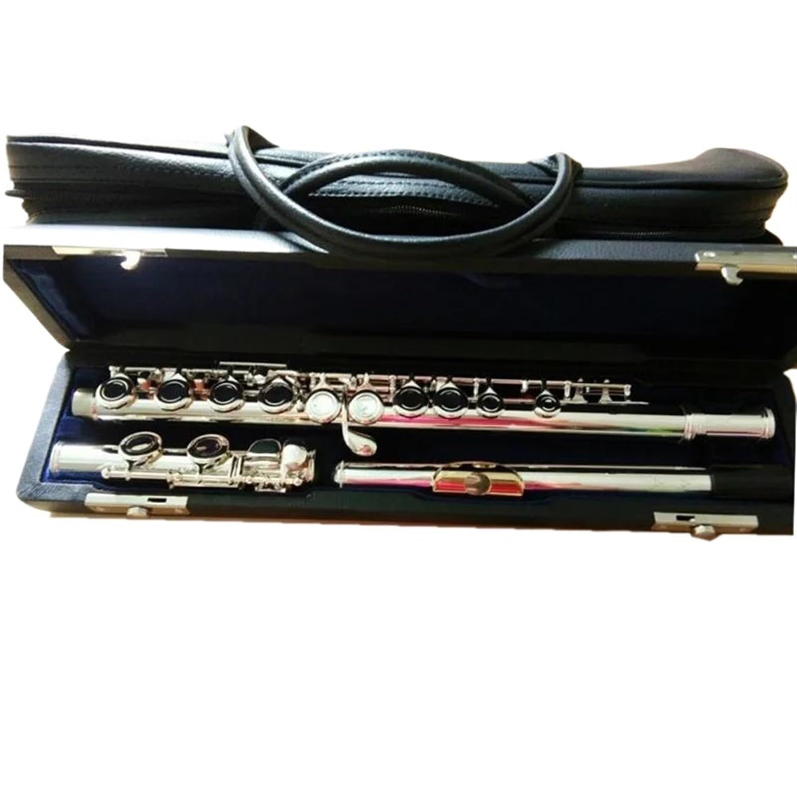 Flauto Traverso Flauto D'argento Strumento Musicale Chiuso 16 Sopra E-Key C Tune Flute