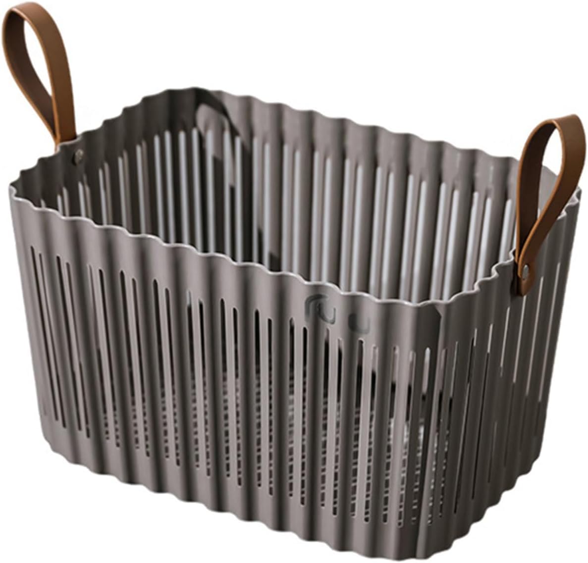 multipurpose plastic storage basket with handles, laundry basket for clothes, fruits, toys & home