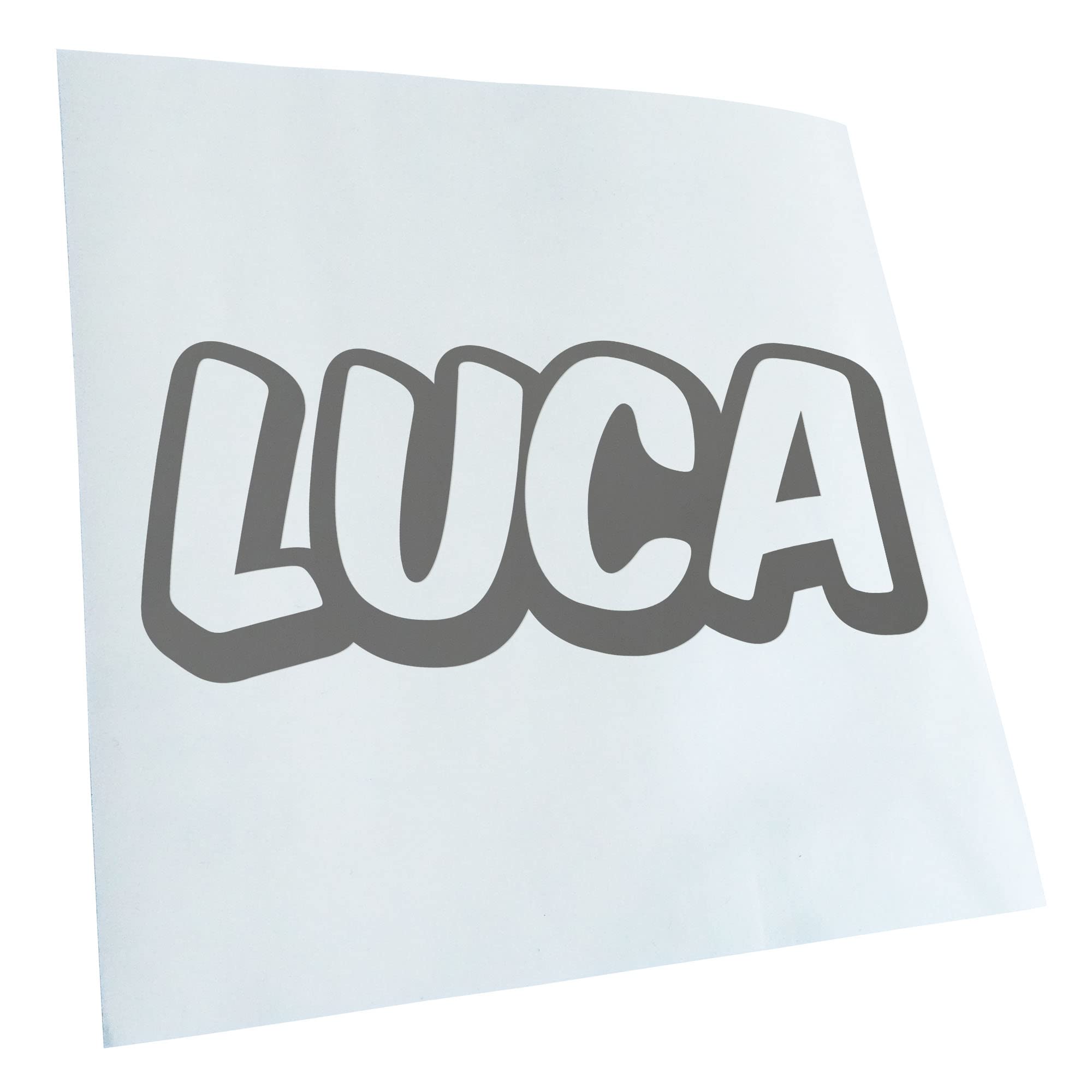 Kiwistar Luca First Name Boys Sticker 25 Colours Neon Matt